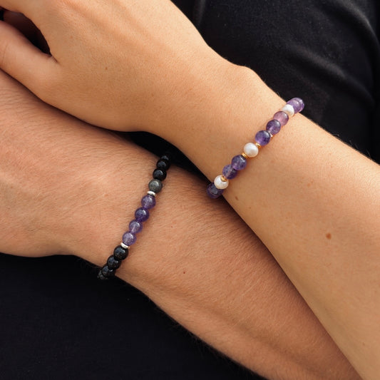 Amour – Ametyst Armbåndssett for ♥️